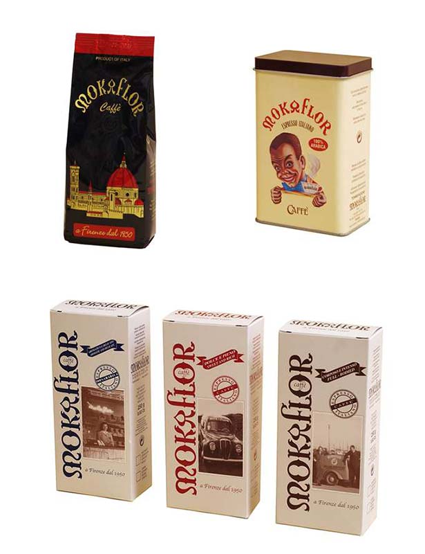 Miscele Mokaflor nelle Vintage packaging